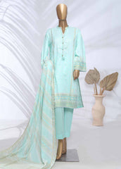 SMLF-355-PR-3 Piece Block Print Stitched Suit