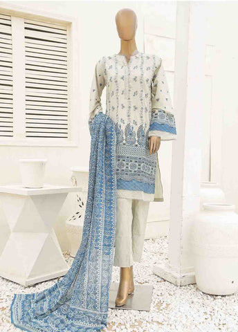 Bin Saeed Fabric - SMLF-376-CK-3 Piece Chikankari Stitched Suit
