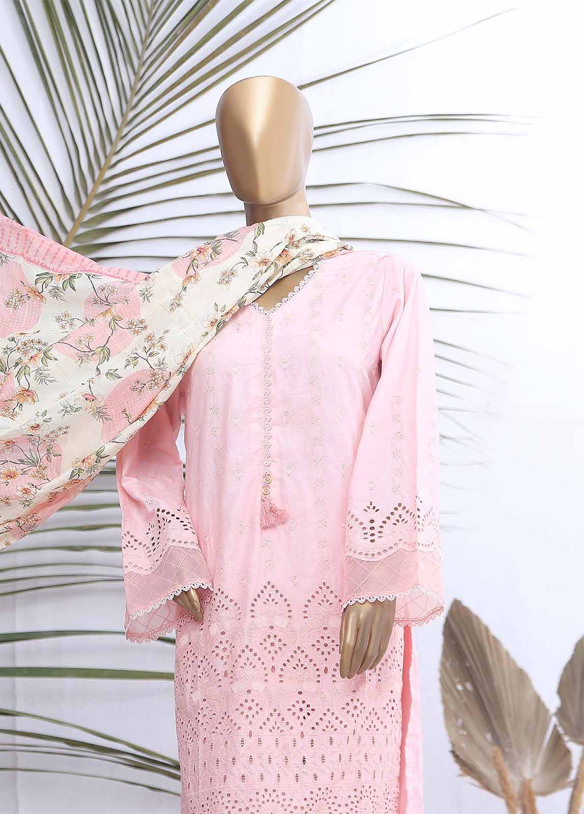 SMLF-379-CK-3 Piece Chikankari Stitched Suit – Bin Saeed Fabrics