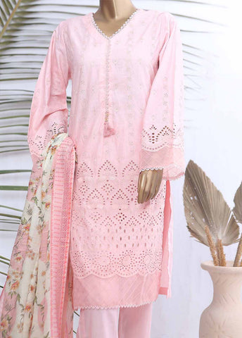 Bin Saeed Fabric - SMLF-379-CK-3 Piece Chikankari Stitched Suit