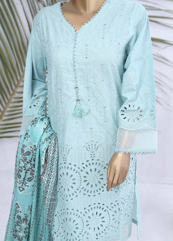 Bin Saeed Fabric - SMLF-383-CK-3 Piece Chikankari Stitched Suit
