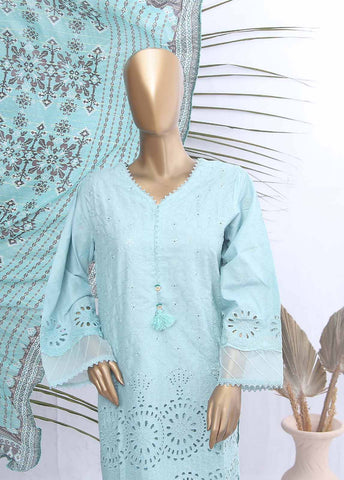 Bin Saeed Fabric - SMLF-383-CK-3 Piece Chikankari Stitched Suit