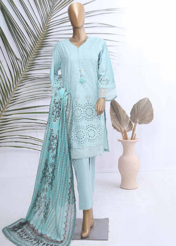 Bin Saeed Fabric - SMLF-383-CK-3 Piece Chikankari Stitched Suit