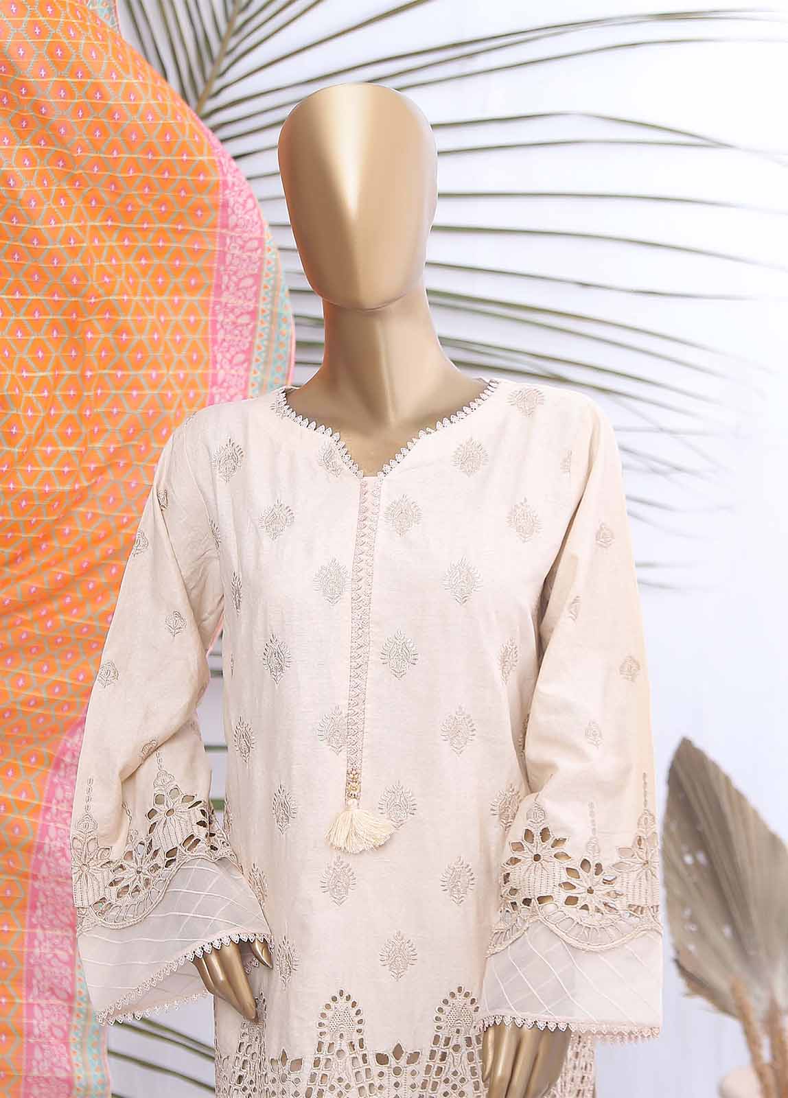 Bin Saeed Fabric - SMLF-384-CK-3 Piece Chikankari Stitched Suit