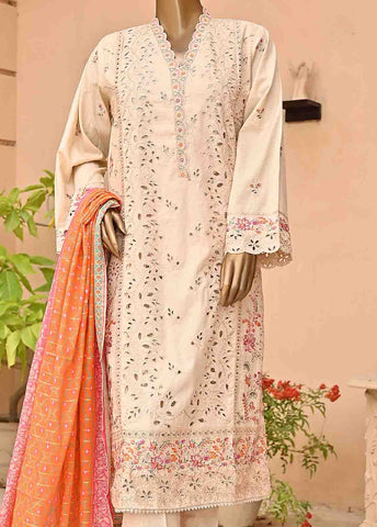 Bin Saeed Fabric - SMLF-384-NZ-3 Piece Chikankari Stitched Suit