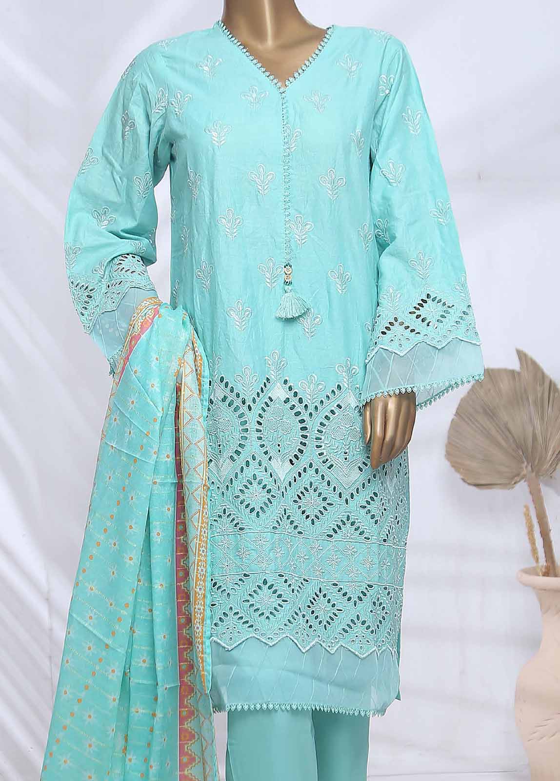 Bin Saeed Fabric - SMLF-389-CK-3 Piece Chikankari Stitched Suit