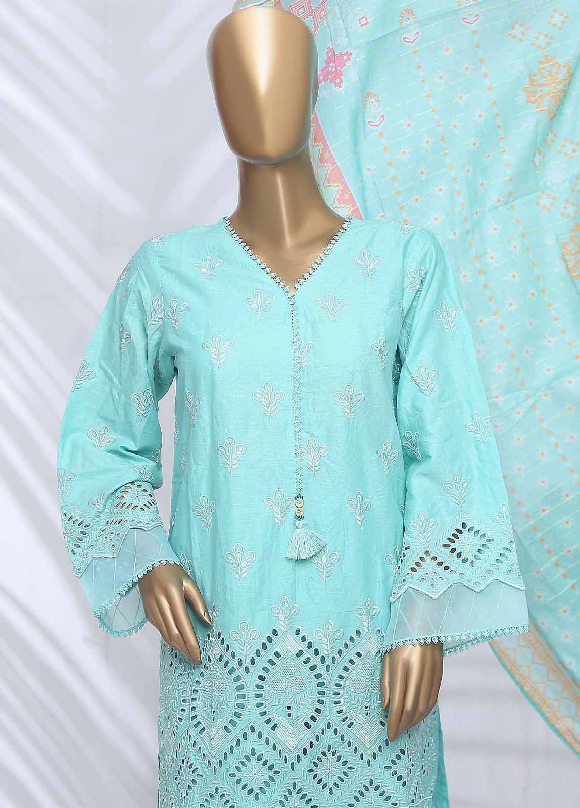 Bin Saeed Fabric - SMLF-389-CK-3 Piece Chikankari Stitched Suit