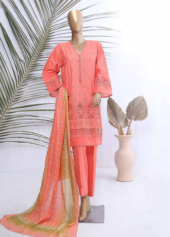 Bin Saeed Fabric - SMLF-390-CK-3 Piece Chikankari Stitched Suit