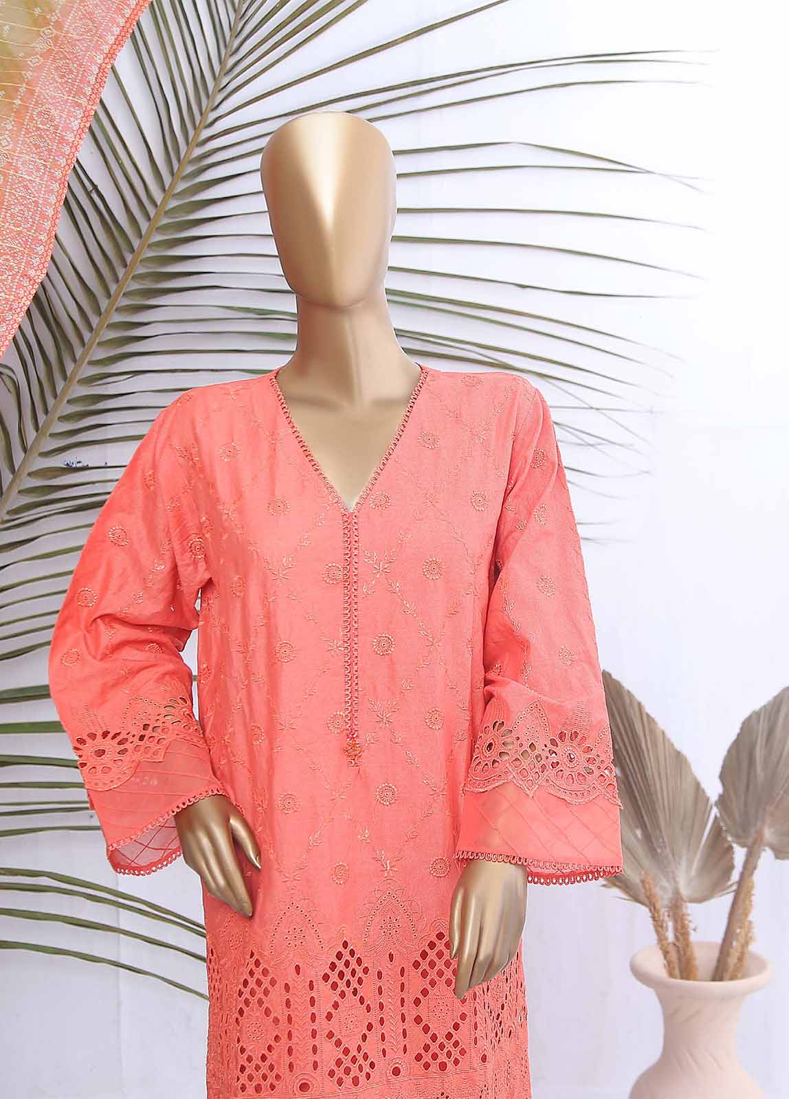 Bin Saeed Fabric - SMLF-390-CK-3 Piece Chikankari Stitched Suit