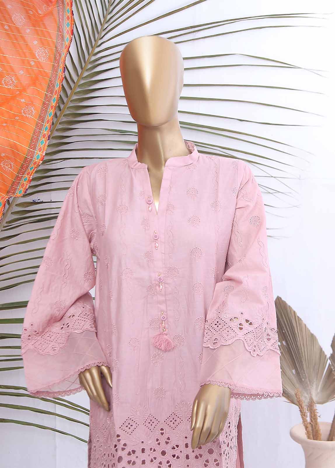 Bin Saeed Fabric - SMLF-391-CK-3 Piece Chikankari Stitched Suit