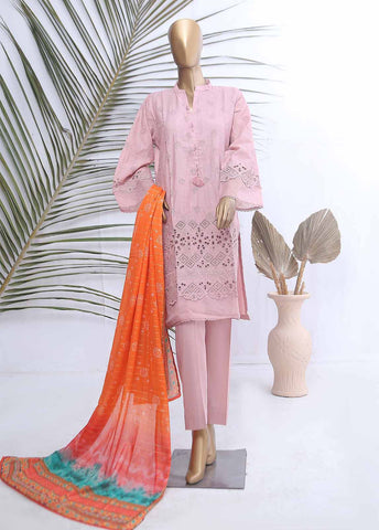 Bin Saeed Fabric - SMLF-391-CK-3 Piece Chikankari Stitched Suit