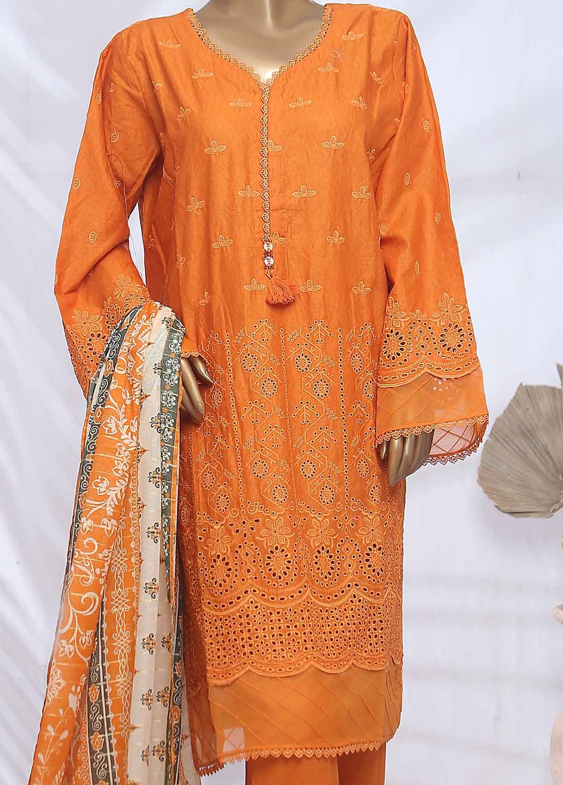 Bin Saeed Fabric - SMLF-397-CK-3 Piece Chikankari Stitched Suit