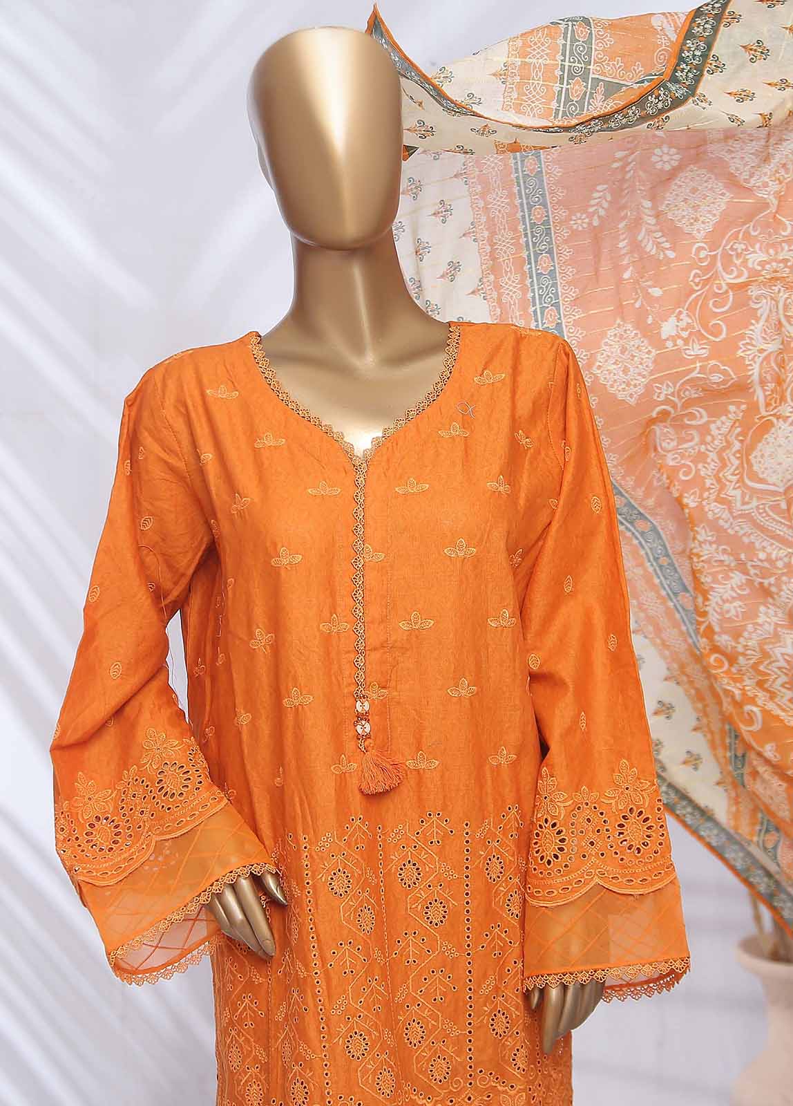 SMLF-397-CK-3 Piece Chikankari Stitched Suit