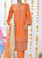 SMLF-397-MB-3 Piece Lawn Embroidered Suit