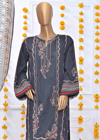 Bin Saeed Fabric - SMLF-400-MB-3 Piece Lawn Embroidered Suit