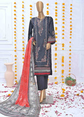 SMLF-400-MB-3 Piece Lawn Embroidered Suit
