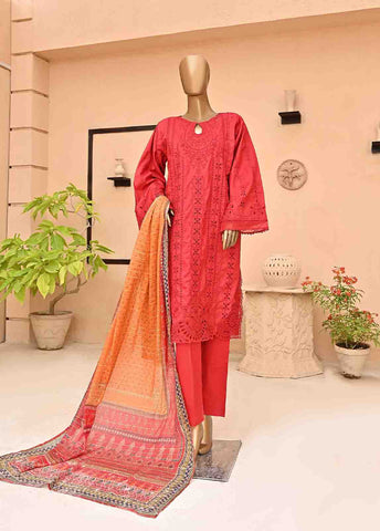 Bin Saeed Fabric - SMLF-405-NZ-3 Piece Chikankari Stitched Suit