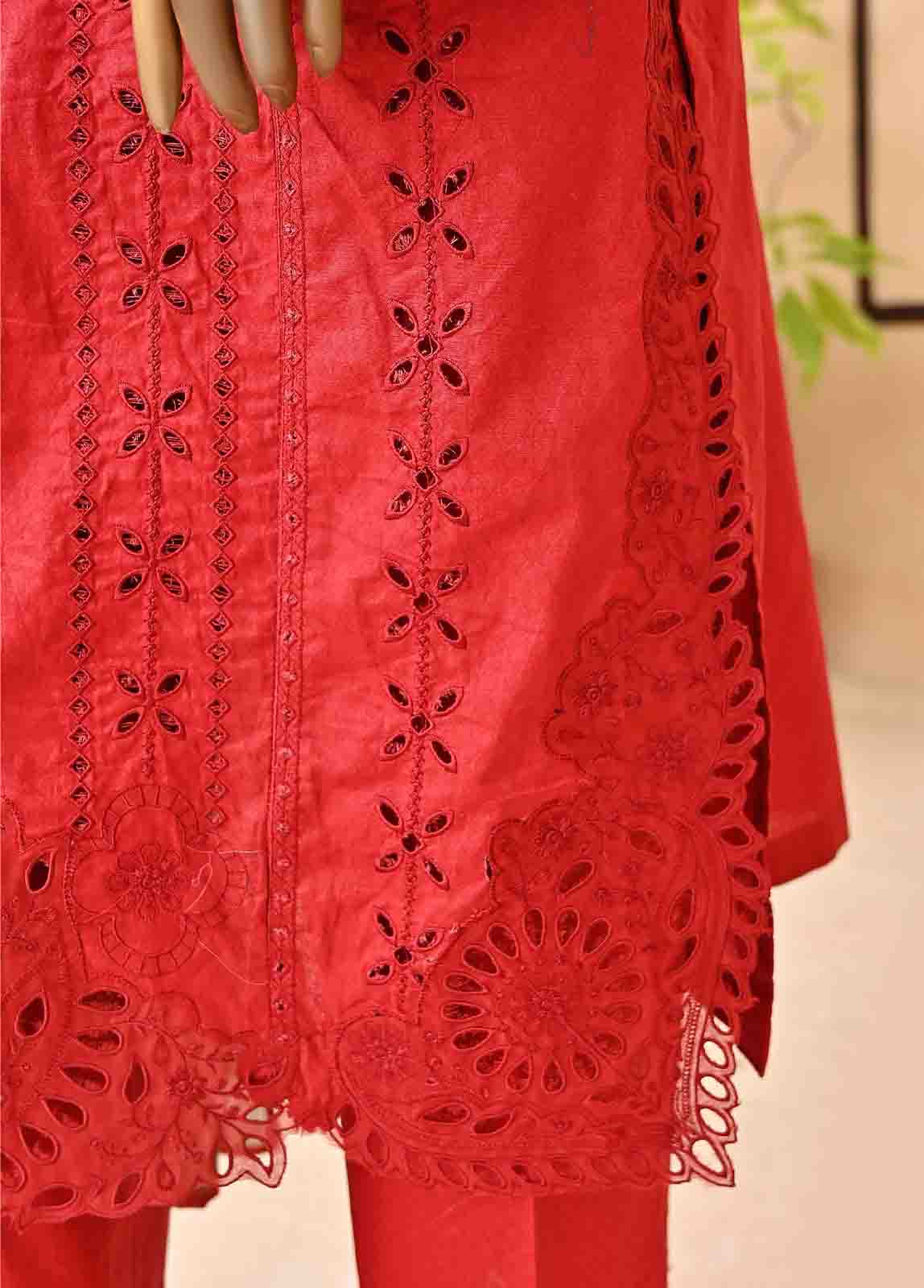 Bin Saeed Fabric - SMLF-405-NZ-3 Piece Chikankari Stitched Suit