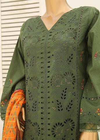 Bin Saeed Fabric - SMLF-408-CKE-3 Piece Cotton Embroidered