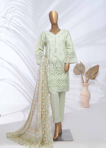 Bin Saeed Fabric - SMLF-411-CK-3 Piece Chikankari Stitched Suit