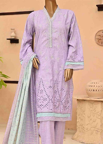 Bin Saeed Fabric - SMLF-414-NZ-3 Piece Chikankari Stitched Suit