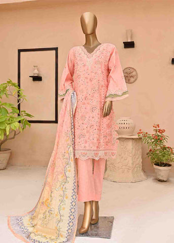 Bin Saeed Fabric - SMLF-417-NZ-3 Piece Chikankari Stitched Suit
