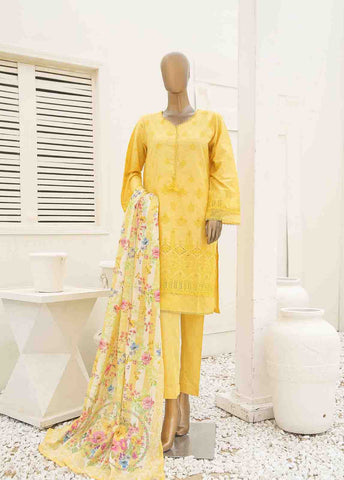 Bin Saeed Fabric - SMLF-418-CK-3 Piece Chikankari Stitched Suit