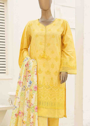 Bin Saeed Fabric - SMLF-418-CK-3 Piece Chikankari Stitched Suit