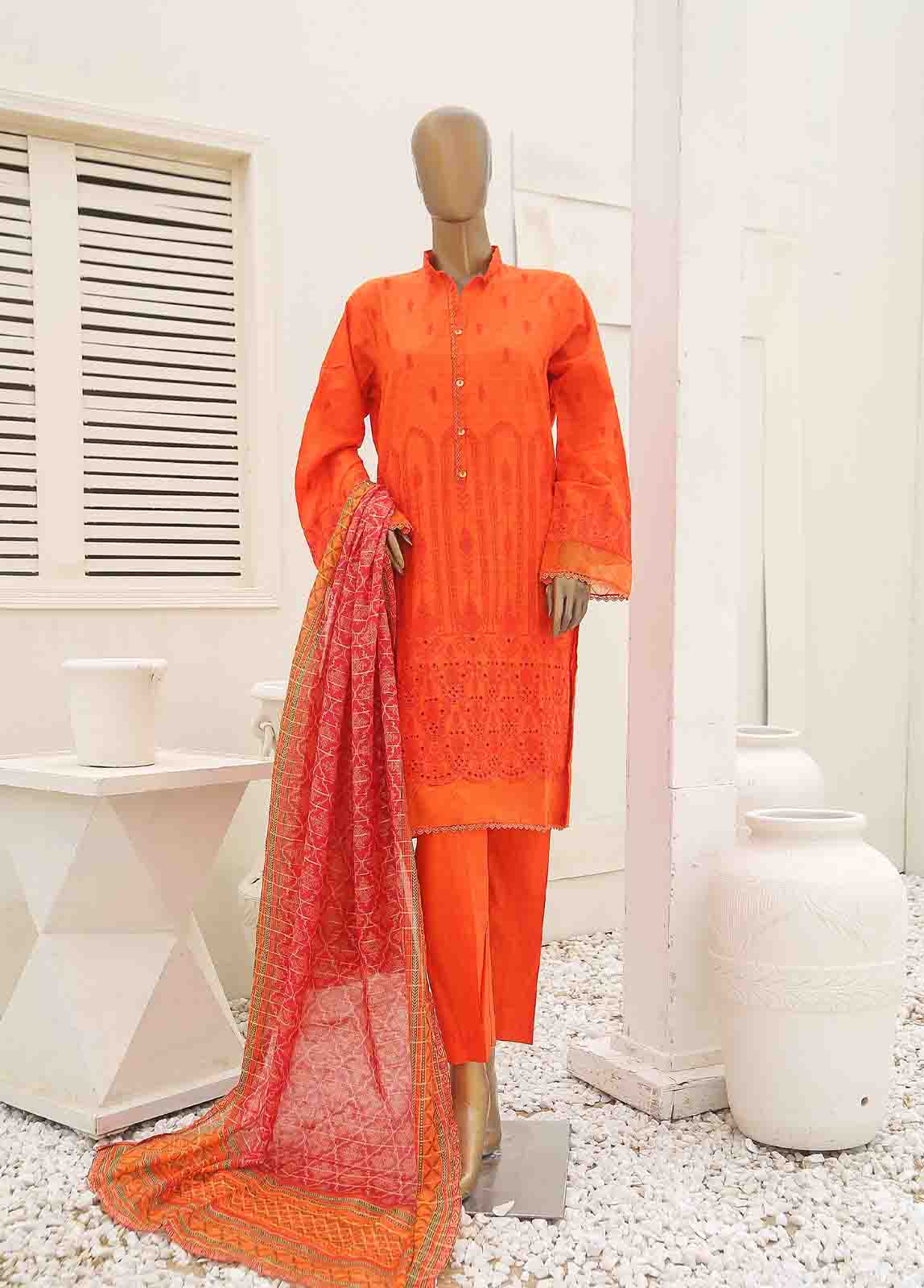 Bin Saeed Fabric - SMLF-420-CK-3 Piece Chikankari Stitched Suit