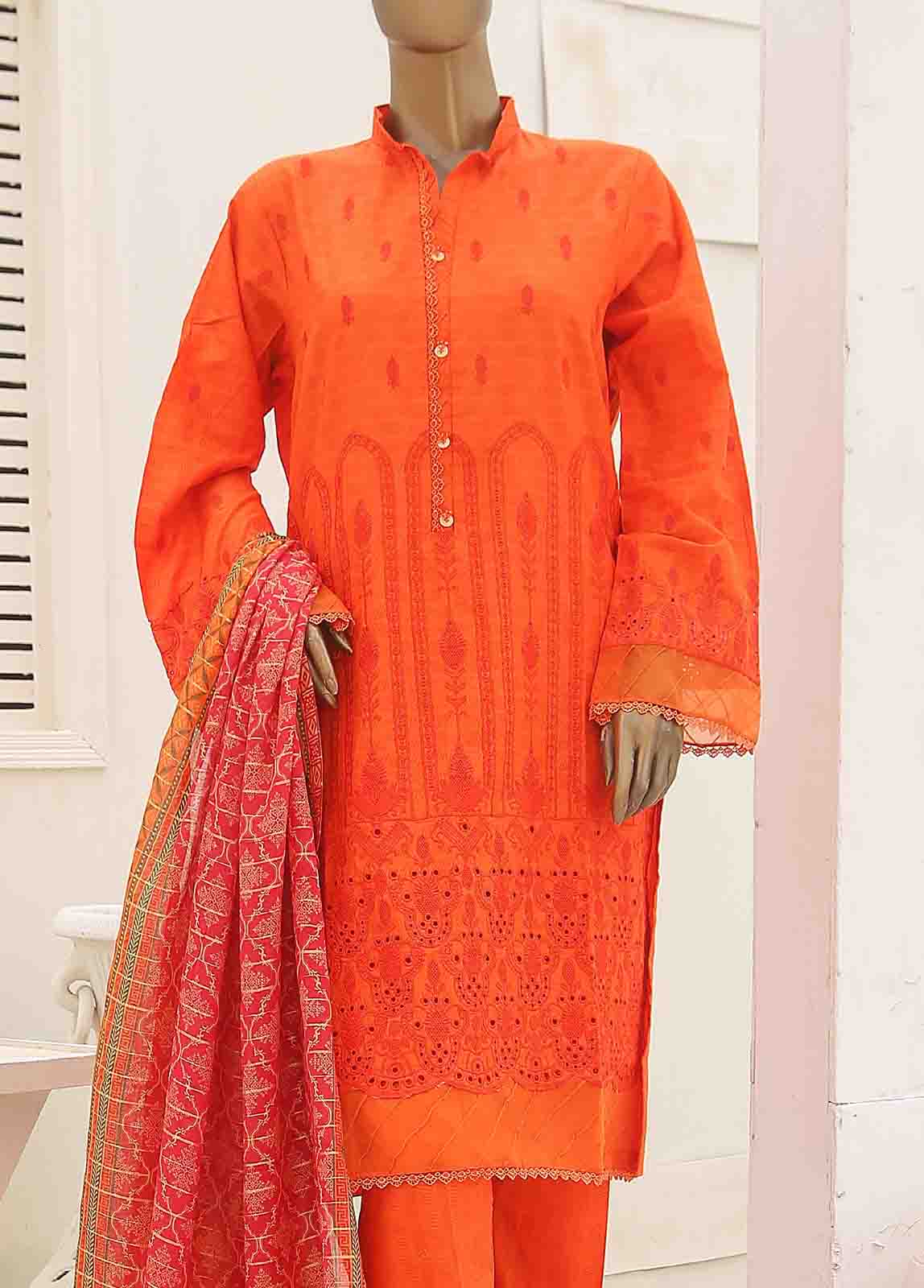 Bin Saeed Fabric - SMLF-420-CK-3 Piece Chikankari Stitched Suit