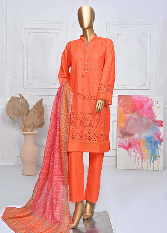 Bin Saeed Fabric - SMLF-420A-CK-3 Piece Chikankari Stitched Suit