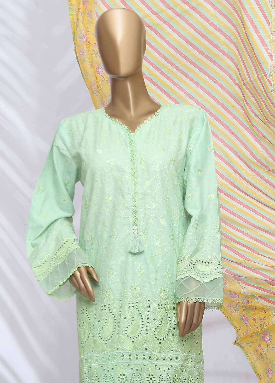 Bin Saeed Fabric - SMLF-423-CK-3 Piece Chikankari Stitched Suit