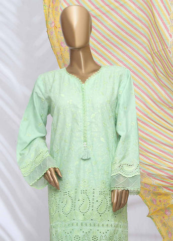 Bin Saeed Fabric - SMLF-423-CK-3 Piece Chikankari Stitched Suit