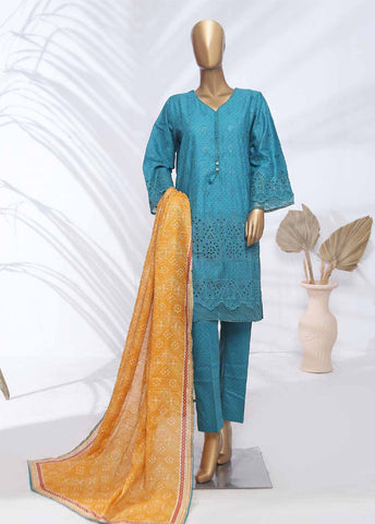 Bin Saeed Fabric - SMLF-430-CK-3 Piece Chikankari Stitched Suit