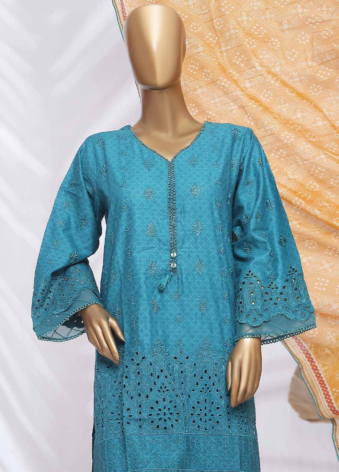Bin Saeed Fabric - SMLF-430-CK-3 Piece Chikankari Stitched Suit
