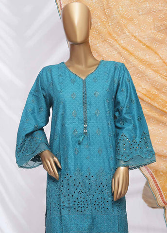 Bin Saeed Fabric - SMLF-430-CK-3 Piece Chikankari Stitched Suit