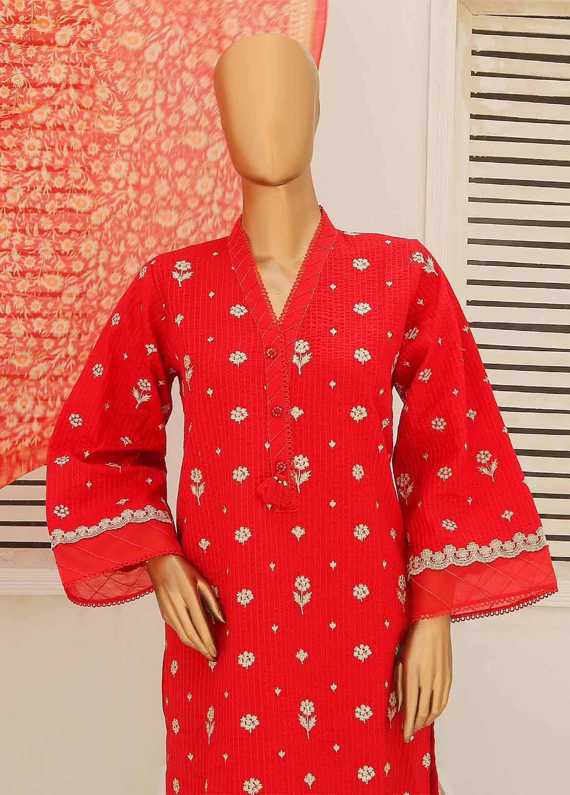 Bin Saeed Fabric - SMLF-431-CKE-3 Piece Cotton Embroidered