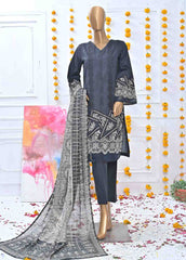 SMLF-432-MB-3 Piece Lawn Embroidered Suit