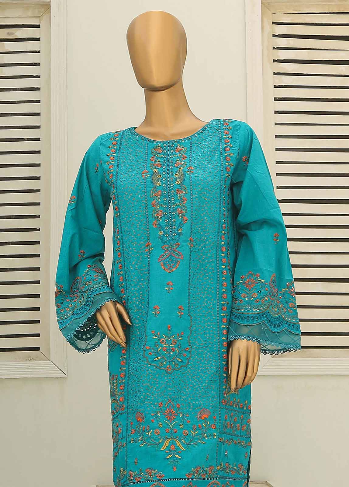 Bin Saeed Fabric - SMLF-439-B-CKE-3 Piece Cotton Embroidered