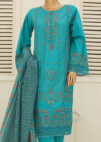 Bin Saeed Fabric - SMLF-439-B-CKE-3 Piece Cotton Embroidered