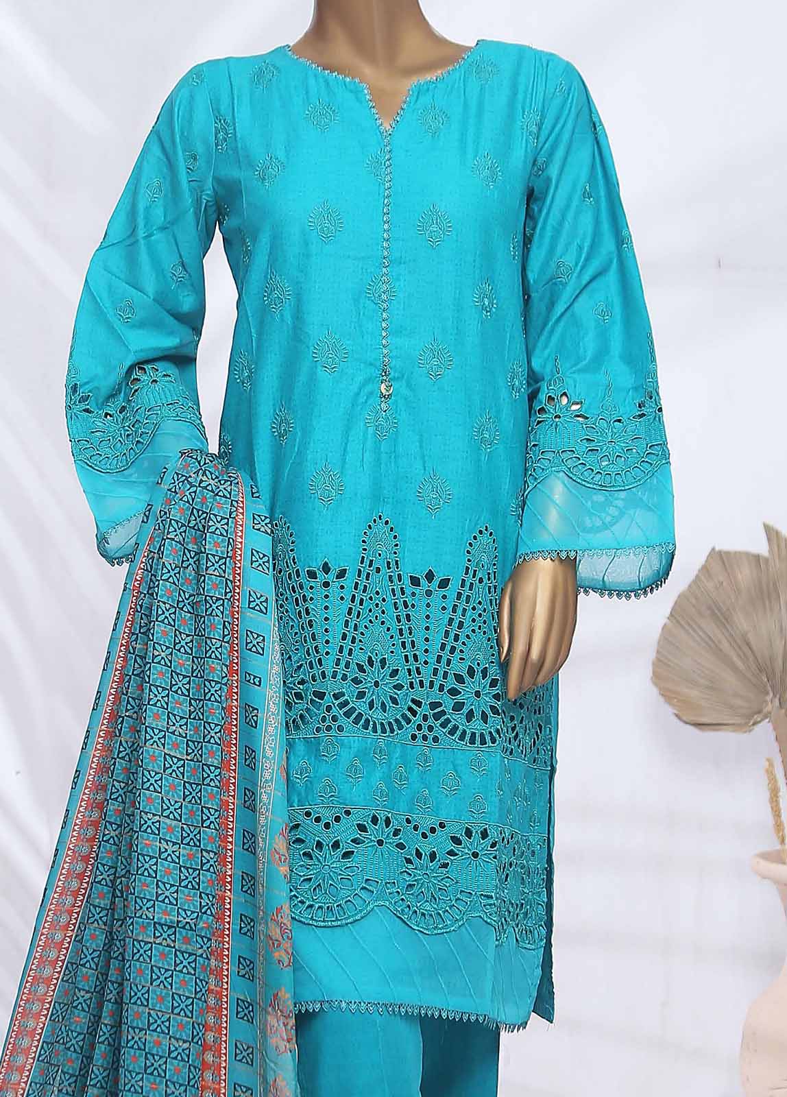 Bin Saeed Fabric - SMLF-439-CK-3 Piece Chikankari Stitched Suit