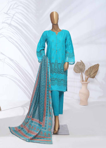 Bin Saeed Fabric - SMLF-439-CK-3 Piece Chikankari Stitched Suit