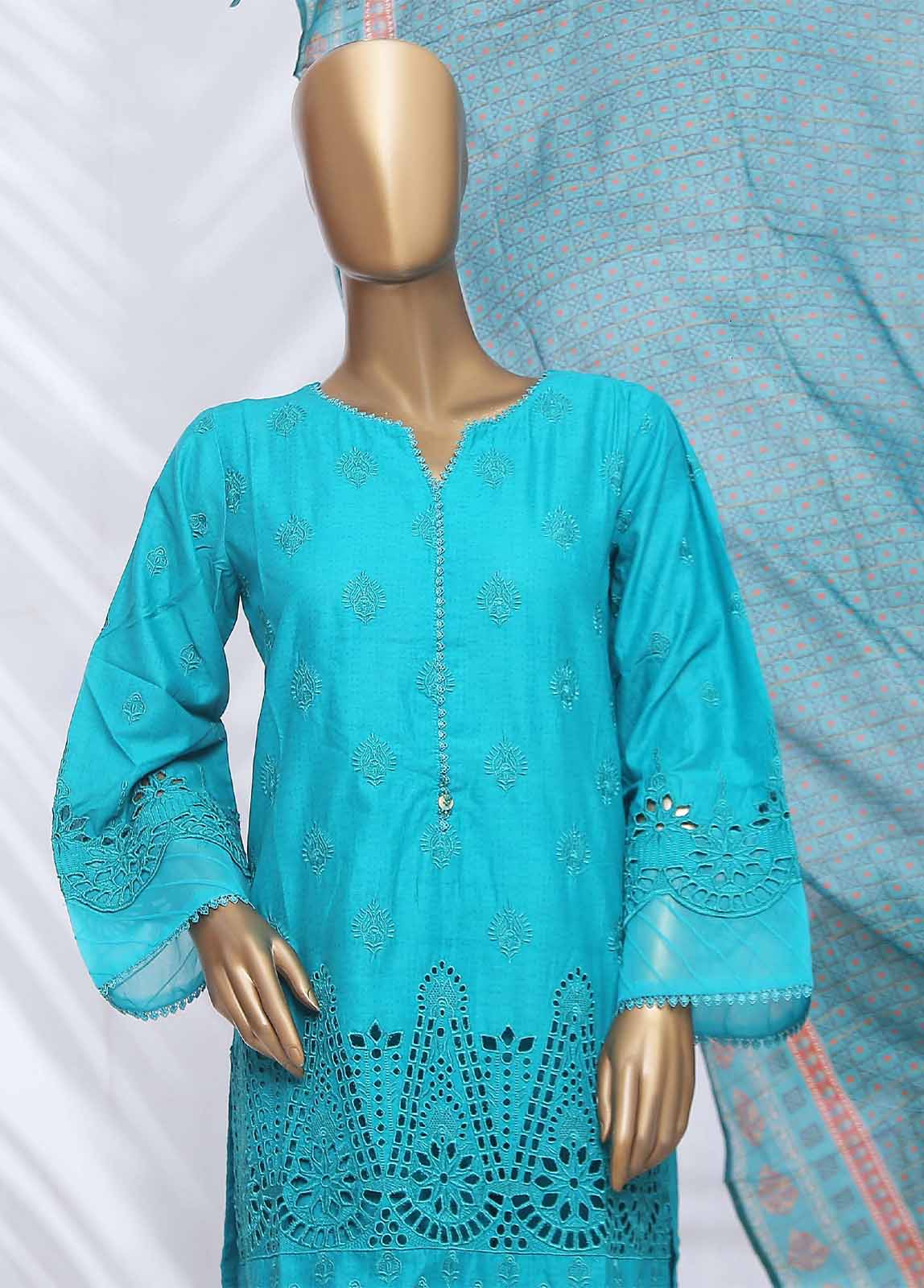 Bin Saeed Fabric - SMLF-439-CK-3 Piece Chikankari Stitched Suit