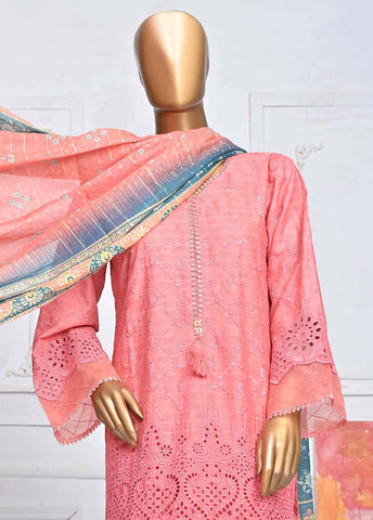 Bin Saeed Fabric - SMLF-443-CK-3 Piece Chikankari Stitched Suit