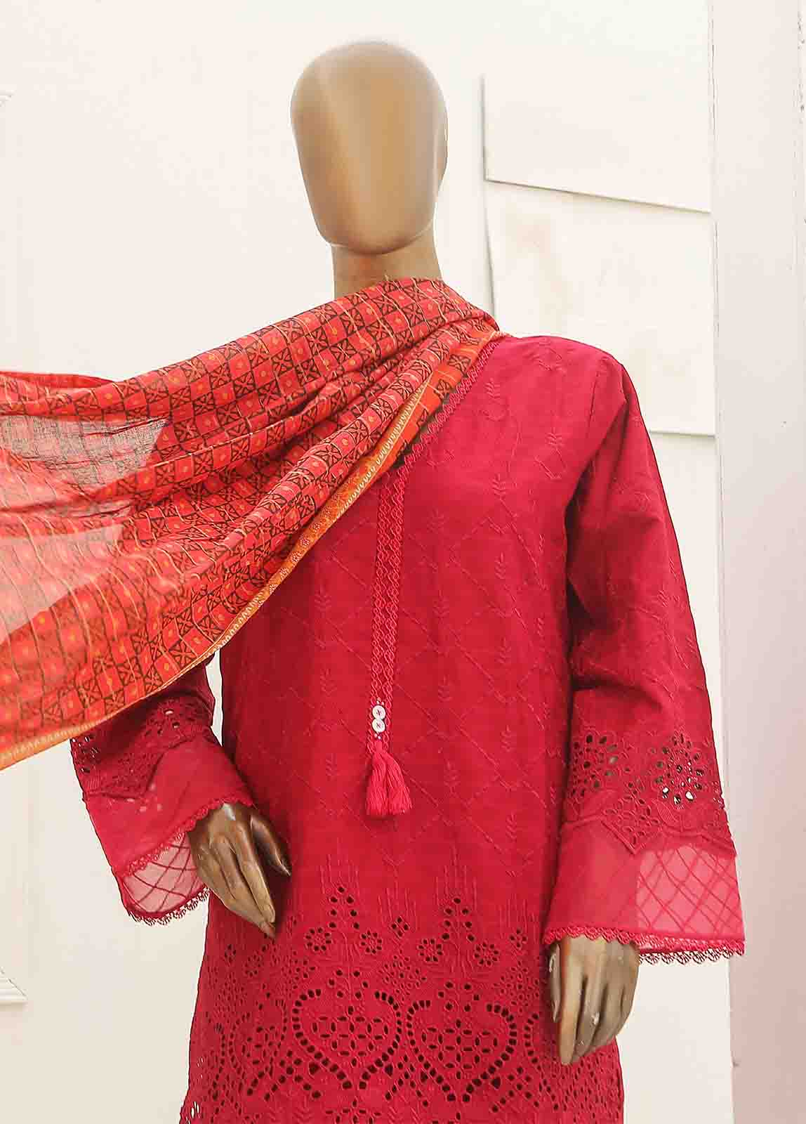 Bin Saeed Fabric - SMLF-444-CK-3 Piece Chikankari Stitched Suit