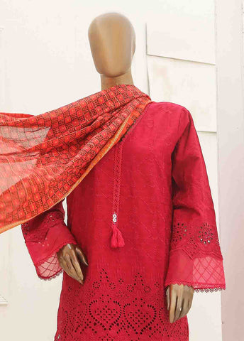 Bin Saeed Fabric - SMLF-444-CK-3 Piece Chikankari Stitched Suit