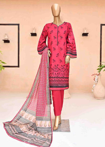 Bin Saeed Fabric - SMLF-445-NZ-3 Piece Chikankari Stitched Suit