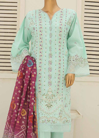 Bin Saeed Fabric - SMLF-450-CKE-3 Piece Cotton Embroidered