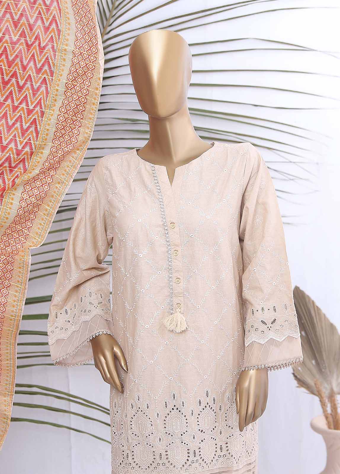 Bin Saeed Fabric - SMLF-492-CK-3 Piece Chikankari Stitched Suit