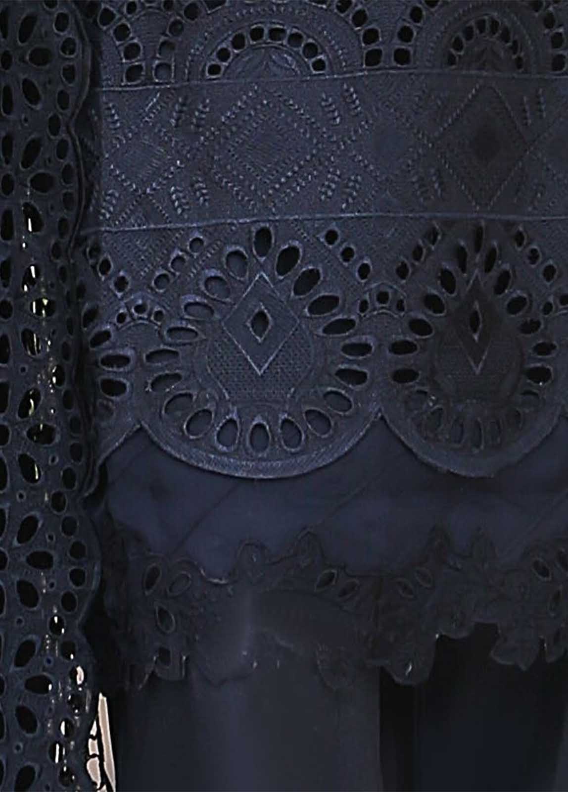 Bin Saeed Fabric - SMLF-510-CKC-3 Piece Cutwork Kari Stitched Suit